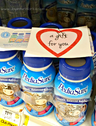 Leaving Valentine Notes with Coupons in the Store