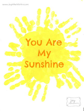 Handprint Sun, You are my sunshine
