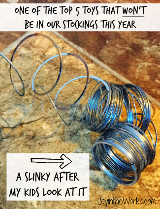 What happens to a slinky after my kids even just look at it