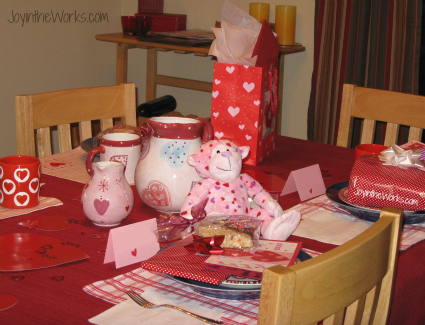 In our house, we decorate the dining room table as a surprise for the kids (for Valentine's day and other holidays)