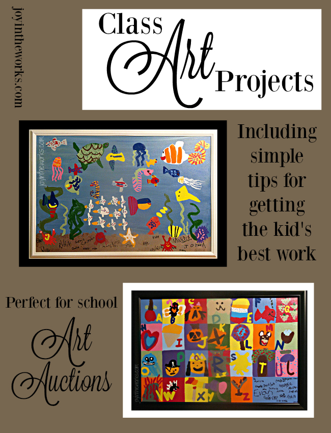 Looking for a simple class art project for a school art auction or other project? Check out these simple group canvas paintings.