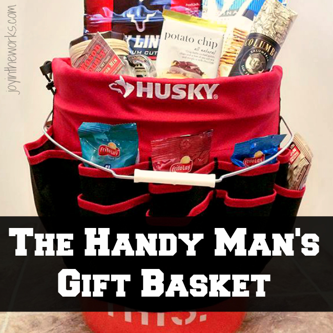 Looking for the perfect gift for father's day (or any other occasion) for your husband, dad or any other handy person in your life? Make this simple Handy Man Gift Basket filled with man snacks!