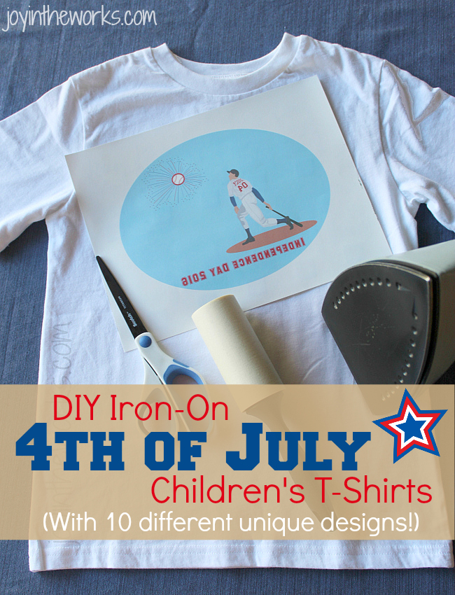 Tired of the same old boring 4th of July T-shirts? Or didn't get to the store in time to buy one for your kids? Then check out these DIY Iron-on 4th of July t-shirts designs that you can easily download.