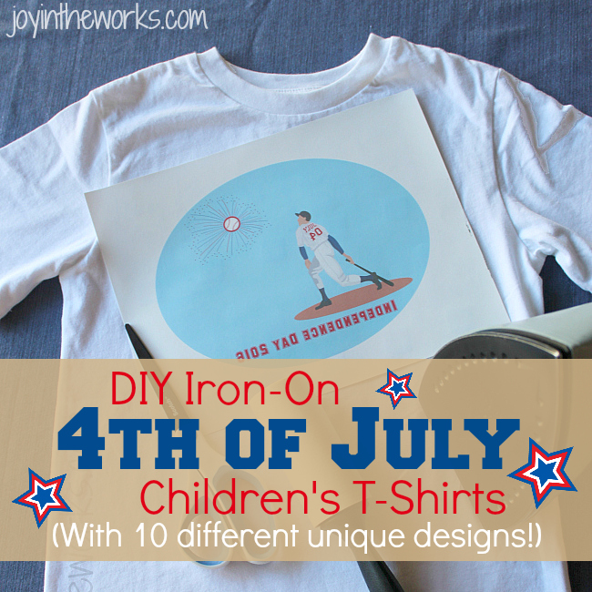 Tired of the same old boring 4th of July T-shirts? Or didn't get to the store in time to buy one for your kids? Then check out these DIY Iron-on 4th of July t-shirts designs that you can easily download.