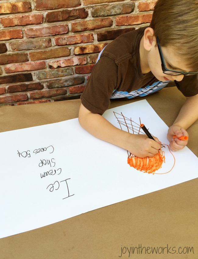 Have your kids create an Ice Cream Shop Sign