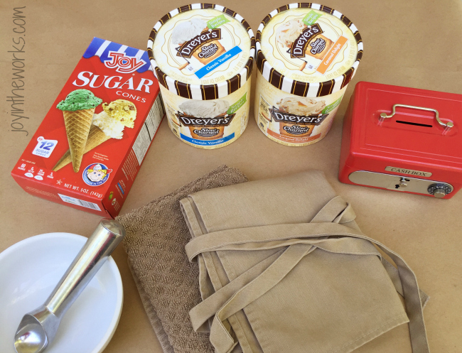 All you need for your kids to open their own Ice Cream Shop- from cones to a cash box! #sweetertogether #ad