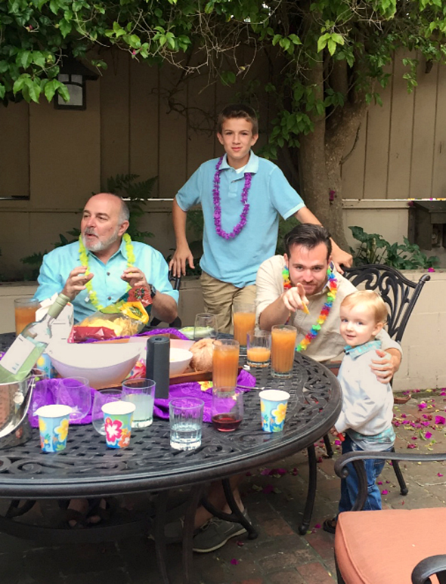 Talking and eating together with family and friends on Tropical Tuesday- a great way to keep the vacation alive
