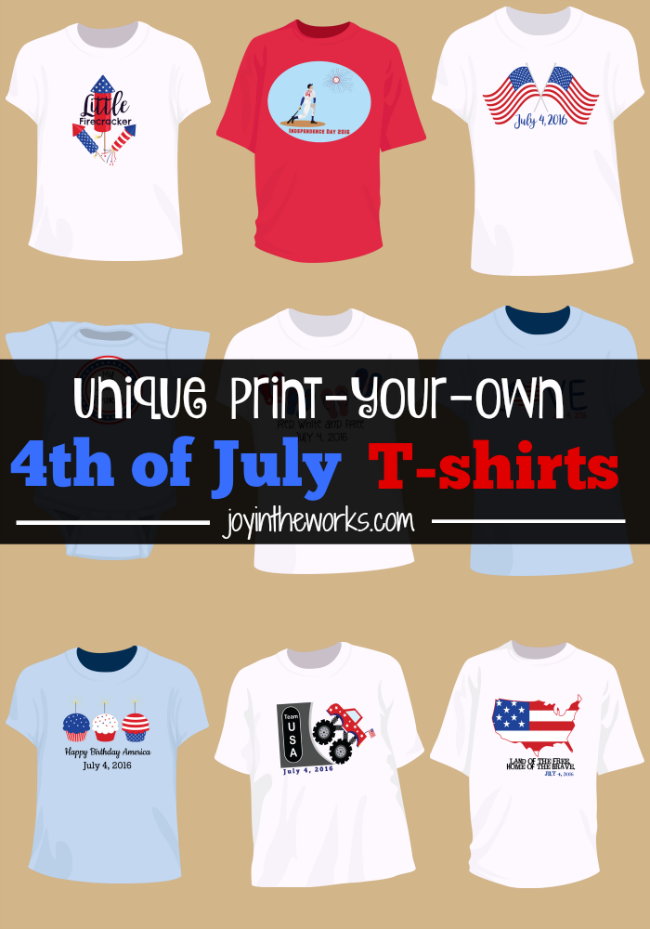 Tired of the same old boring 4th of July T-shirts? Or didn't get to the store in time to buy one for your kids? Then check out these DIY Iron-on 4th of July t-shirts designs that you can easily download.