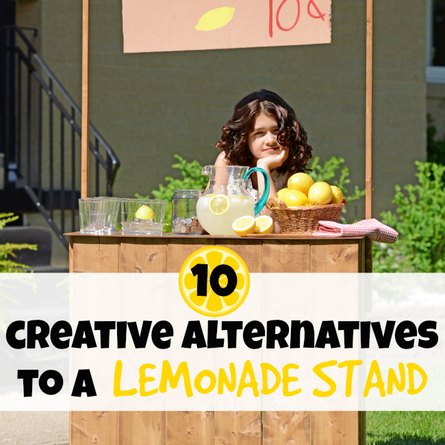 Kids getting tired of the same old lemondade stand? Check out these 10 creative alternatives to a lemonade stand