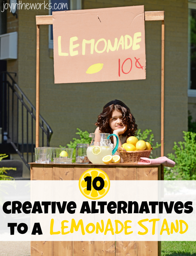 Kids getting tired of the same old lemondade stand? Check out these 10 creative alternatives to a lemonade stand