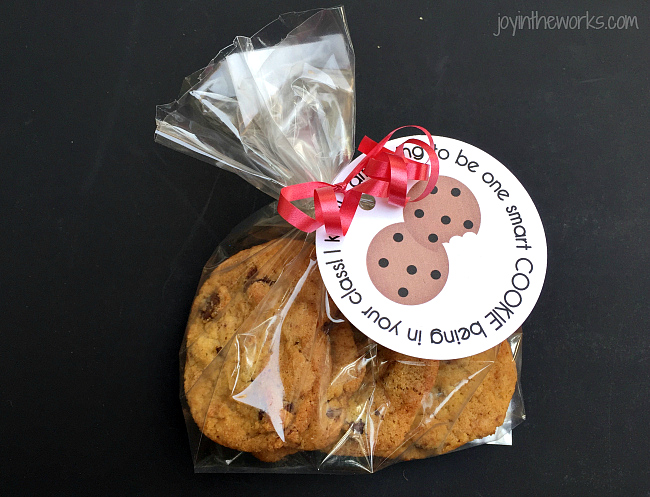 Back-to-School Teacher Gift Tags: I know you will make me one smart cookie!