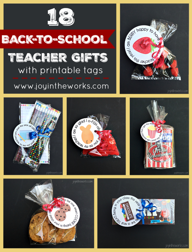 Start the school year off right with a Back-to-School Teacher Gift and themed Teacher Gift Tags in 18 different themed choices!