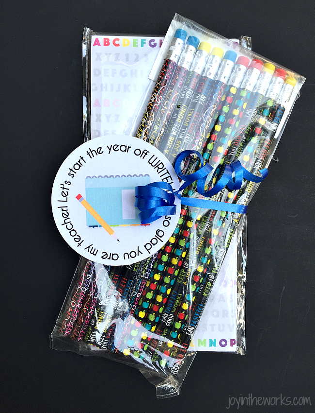 Back-to-School Teacher Gift Tags: Let's start the year off write!