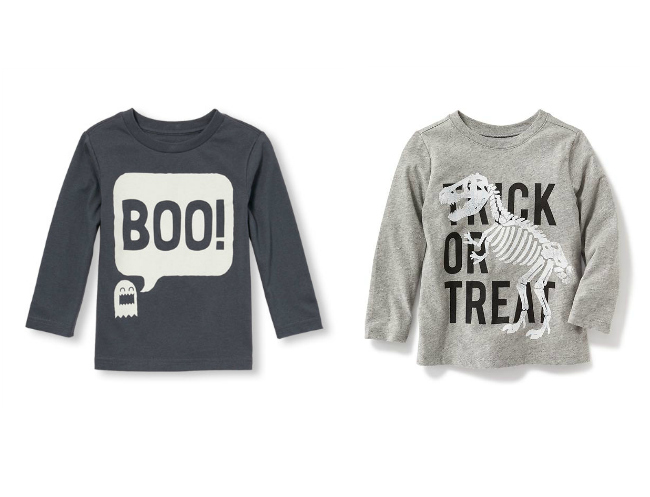 Halloween Shirts for Boys from The Children's Place and Old Navy