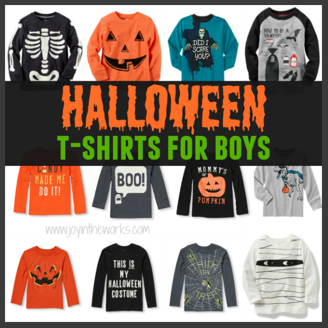 The best Halloween Shirts for Boys from Gymboree, Old Navy, Crazy 8, The Children's Place, Carters and More