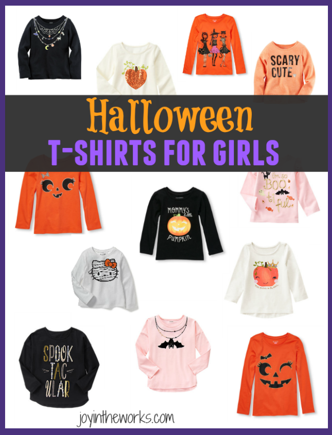 The best Halloween Shirts for Girls from Gymboree, Old Navy, Crazy 8, The Children's Place, Carters and More