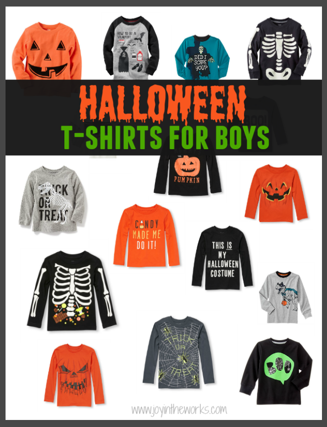 The best Halloween Shirts for Boys from Gymboree, Old Navy, Crazy 8, The Children's Place, Carters and More