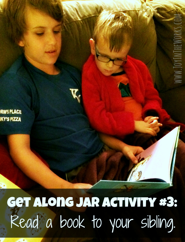 Get Along Jar Activity #3: Read a book to your sibling