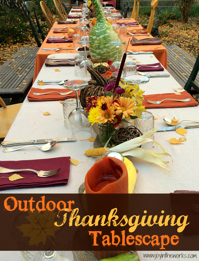 Your Thanksgiving dinner and doesn't have to be stuffy and fancy. How about hosting dinner outside and creating a rustic outdoor Thanksgiving tablescape using these tips?