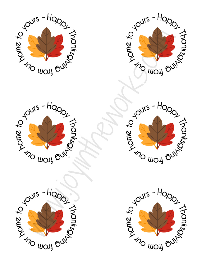Thanksgiving Gift Tags for Hostess Gifts