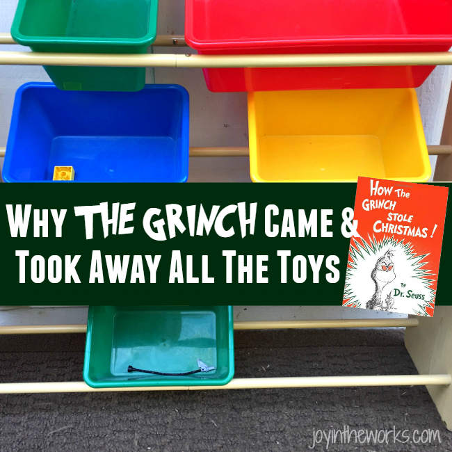 Find out why The Grinch came and took away all the toys right before Christmas! (And see if it actually helped!)