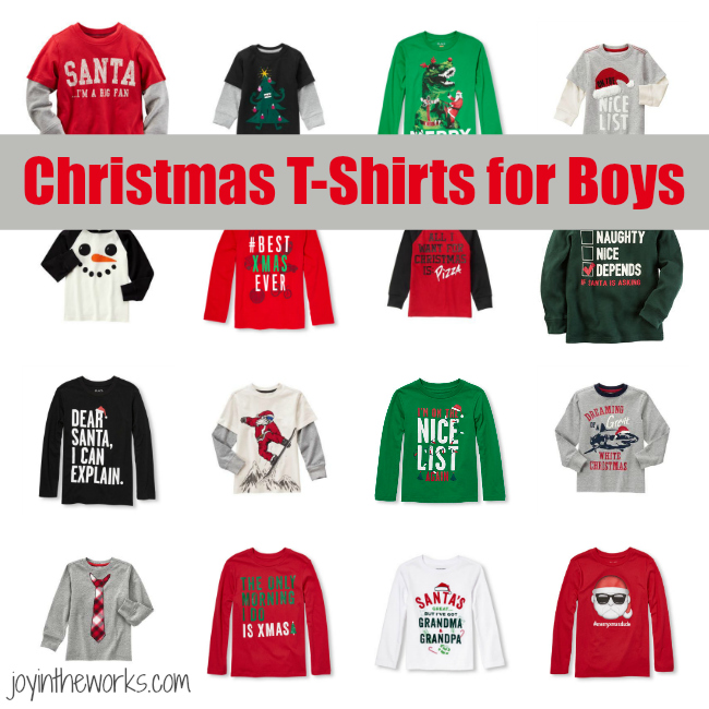 Check out the best Christmas t-shirts for boys from Gymboree, Carters, The Children's Place and more!