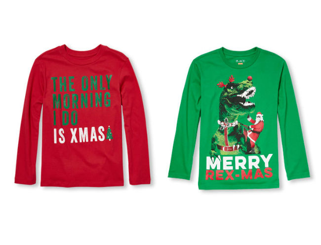 Check out the best Christmas t-shirts for boys from Gymboree, Carters, The Children's Place and more!