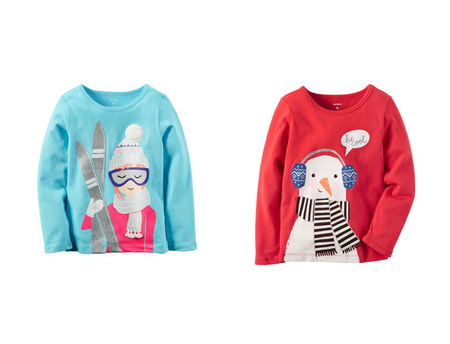 Check out the cutest Christmas t-shirts for girls from Gymboree, Carters, The Children's Place and more!