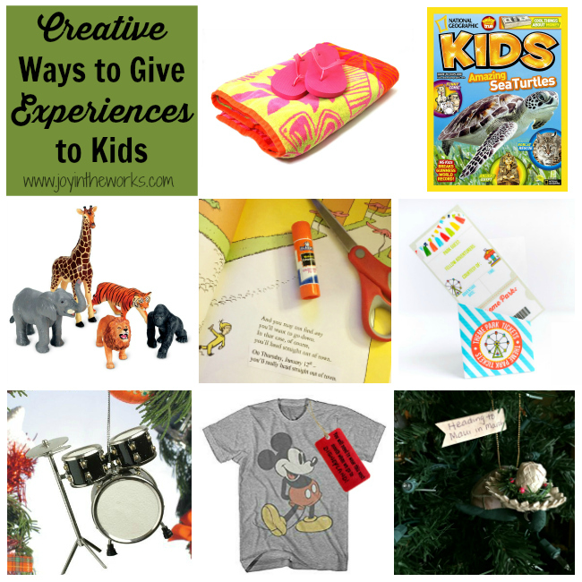 Looking to give your kids an experience instead of more "stuff" but need help knowing what to do and how to wrap it so they have something special to unwrap on the big day? Check out this list of over 20 creative ways to give experiences to kids.