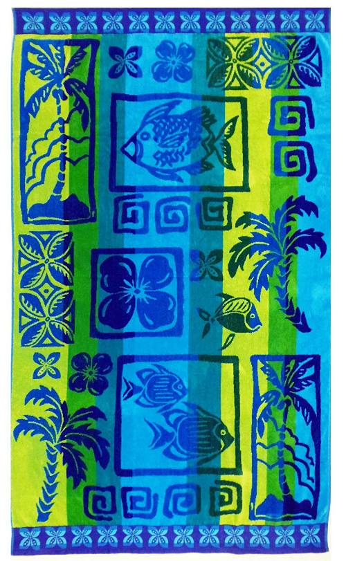 Creative Ways to Give Experiences to Kids: A tropical beach towel for a trip to Hawaii