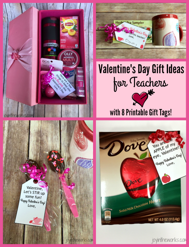 Looking for creative Valentine's Day gift ideas for teachers? Check out these 8 different themed ideas and free printable gift tags!