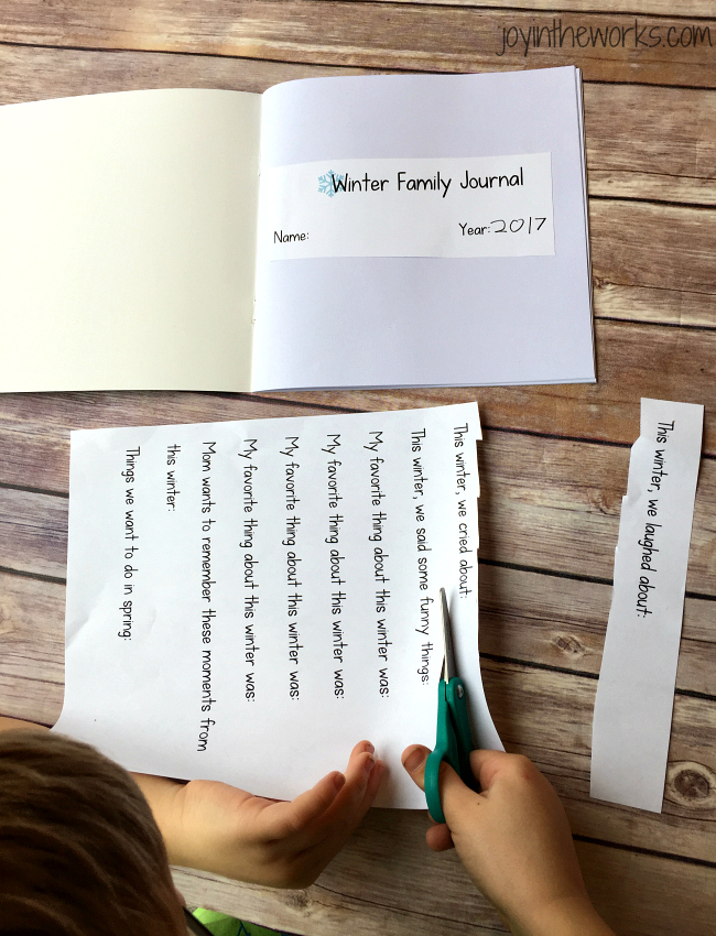 In this DIY Family Keepsake Journal for winter, the kids get to assemble and record the fun events of the season: from adventures to funny quotes and everything in between. Winter is the first seasonal journal, but free printable writing prompts are available for spring, summer and fall too!