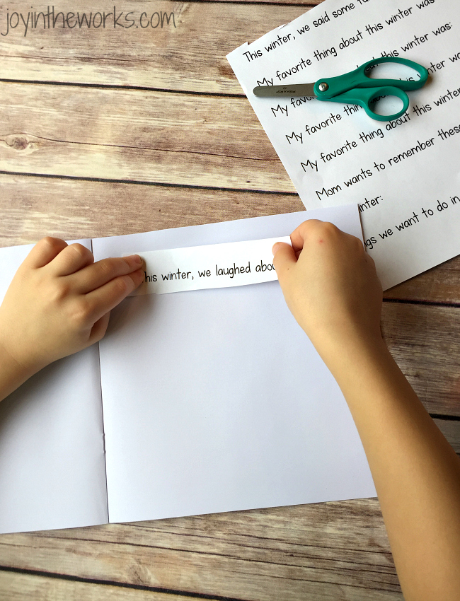 In this DIY Family Keepsake Journal for winter, the kids get to assemble and record the fun events of the season: from adventures to funny quotes and everything in between. Winter is the first seasonal journal, but free printable writing prompts are available for spring, summer and fall too!