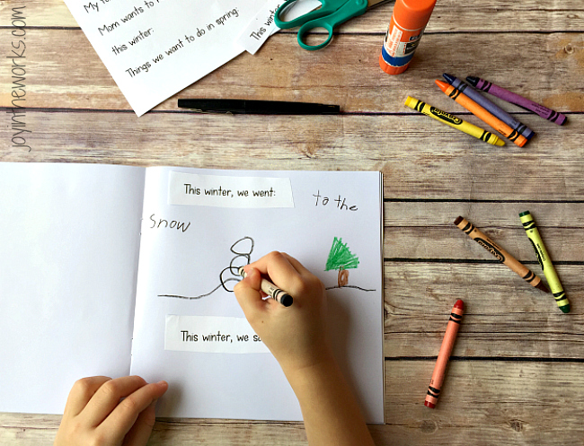 In this DIY Family Keepsake Journal for Winter, the kids get to record the fun events of the season: from adventures to funny quotes and everything in between. Winter is the first seasonal journal, but free printable writing prompts are available for spring, summer and fall too!