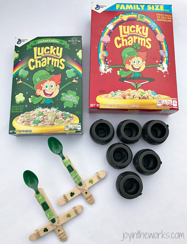 Make Lucky Charms Catapults, the perfect #STEM activity for St. Patrick's Day! Add in an extra level of fun with point values and pot of gold target practice!