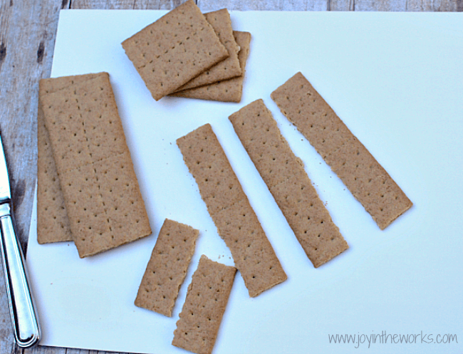 Springtime on the farm with a graham cracker barn Step 1