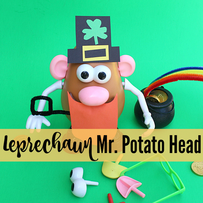 Check out this easy, fun St. Patrick's Day Activity- creating and playing with a Leprechaun Mr. Potato Head! Instructions and tips provided.