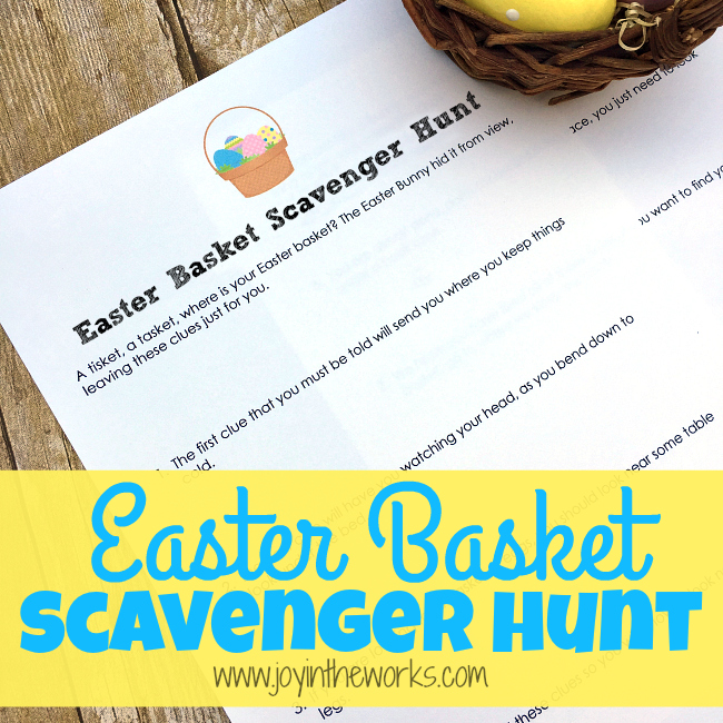 Looking to make Easter morning fun last a little longer? Download this free printable Easter Basket Scavenger Hunt where kids can follow clues until they discover their hidden Easter baskets!