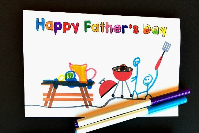 A unique twist on a homemade Father's Day card: Father's Day Story Cards! These themed "finishable" story cards have the beginnings of a picture scene and include instructions and lines for kids to create and record their story creation!