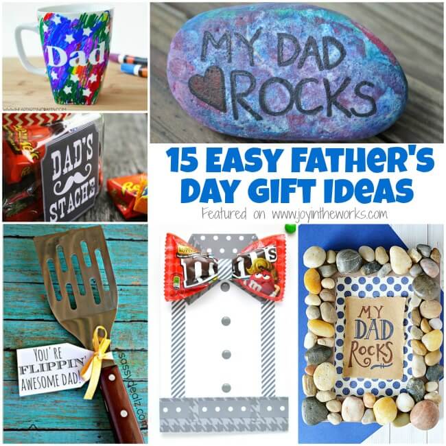 Check out these 15 easy Father's Day Gift ideas- lots are DIY and some you can make with stuff you already have on hand around the house!