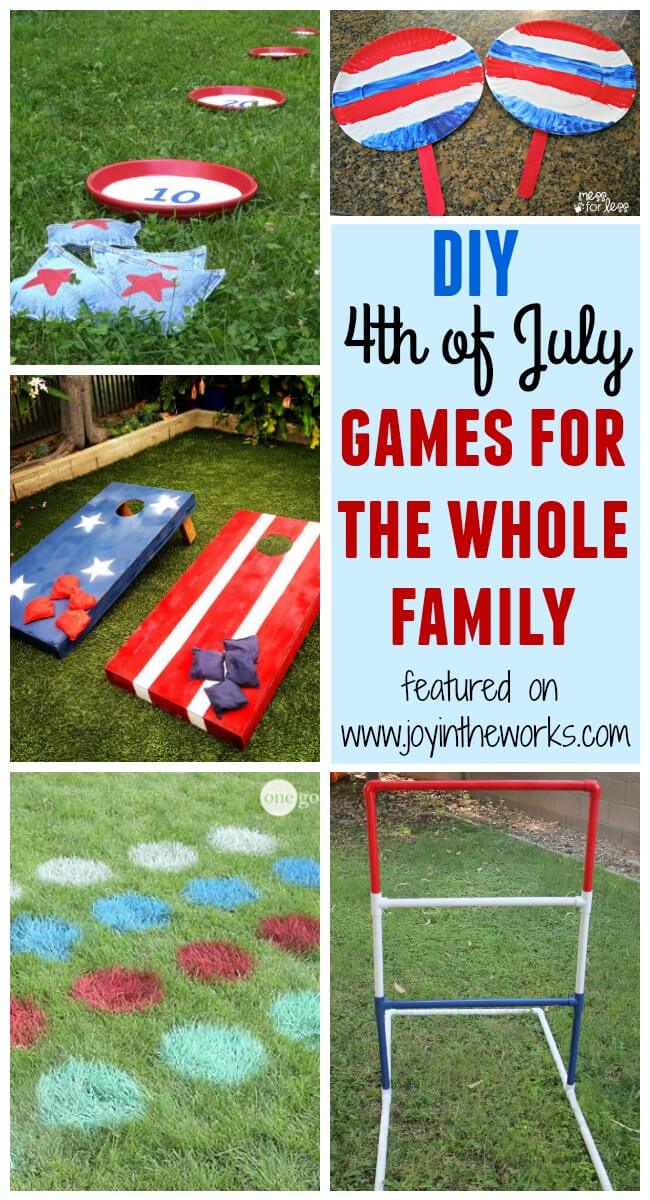 4th of July is made for good old fashioned family fun! Check out these DIY 4th of July games that the whole family will love!