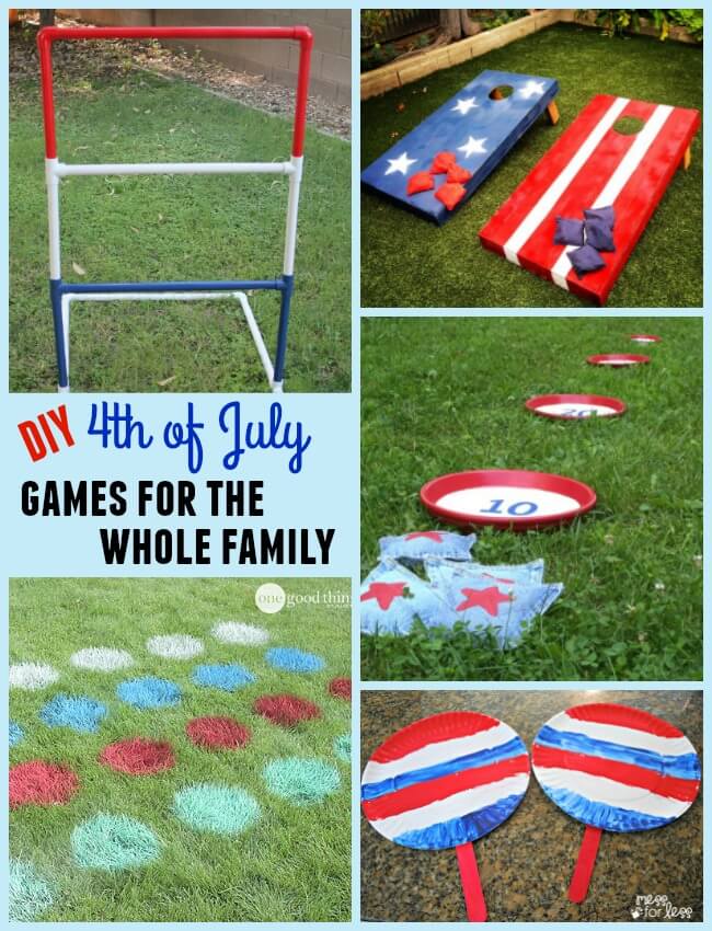 4th of July is made for good old fashioned family fun! Check out these DIY 4th of July games that the whole family will love!