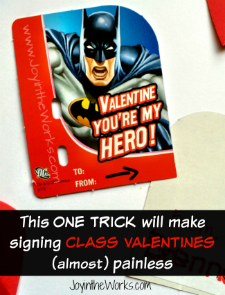 This ONE TRICK will make signing class valentines (almost) painless for your kids