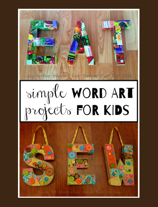 Simple Word Art Project for Kids