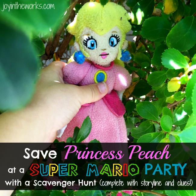 Need a fun activity for a Super Mario Party or just a Super Mario Fan? How about a Save Princess Peach Scavenger Hunt? Check out the scavenger hunt we made complete with printable clues and storyline!