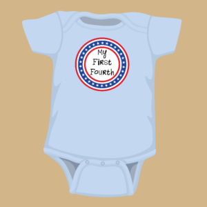 DIY iron-on 4th of July t-shirt with this unique My First Fourth design