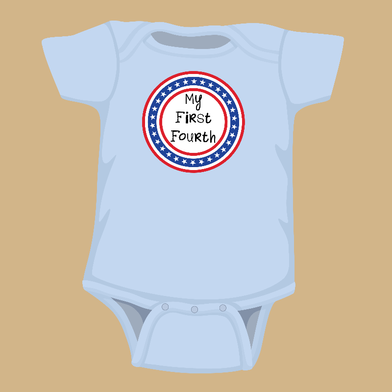 first fourth of july onesie
