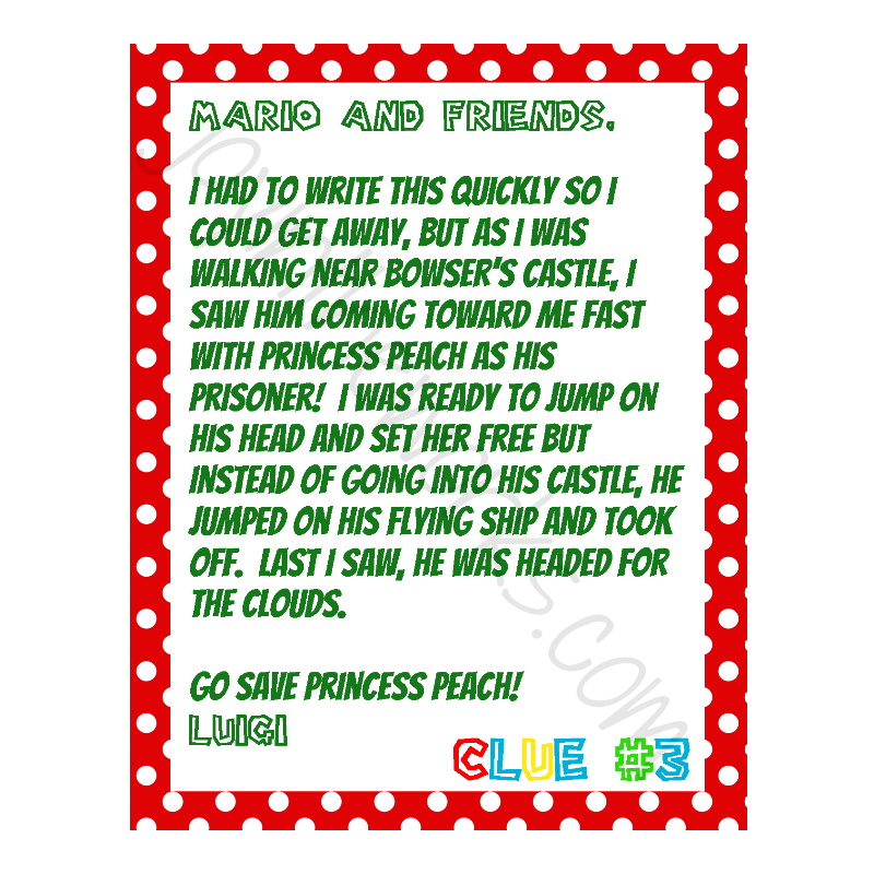 Save Princess Peach Scavenger Hunt Joy in the Works