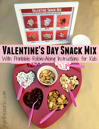 Valentine's Day Snack Mix with Printable - The Shirley Journey