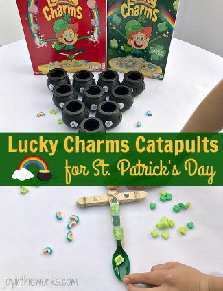 Lucky Charms Catapults for St. Patrick’s Day